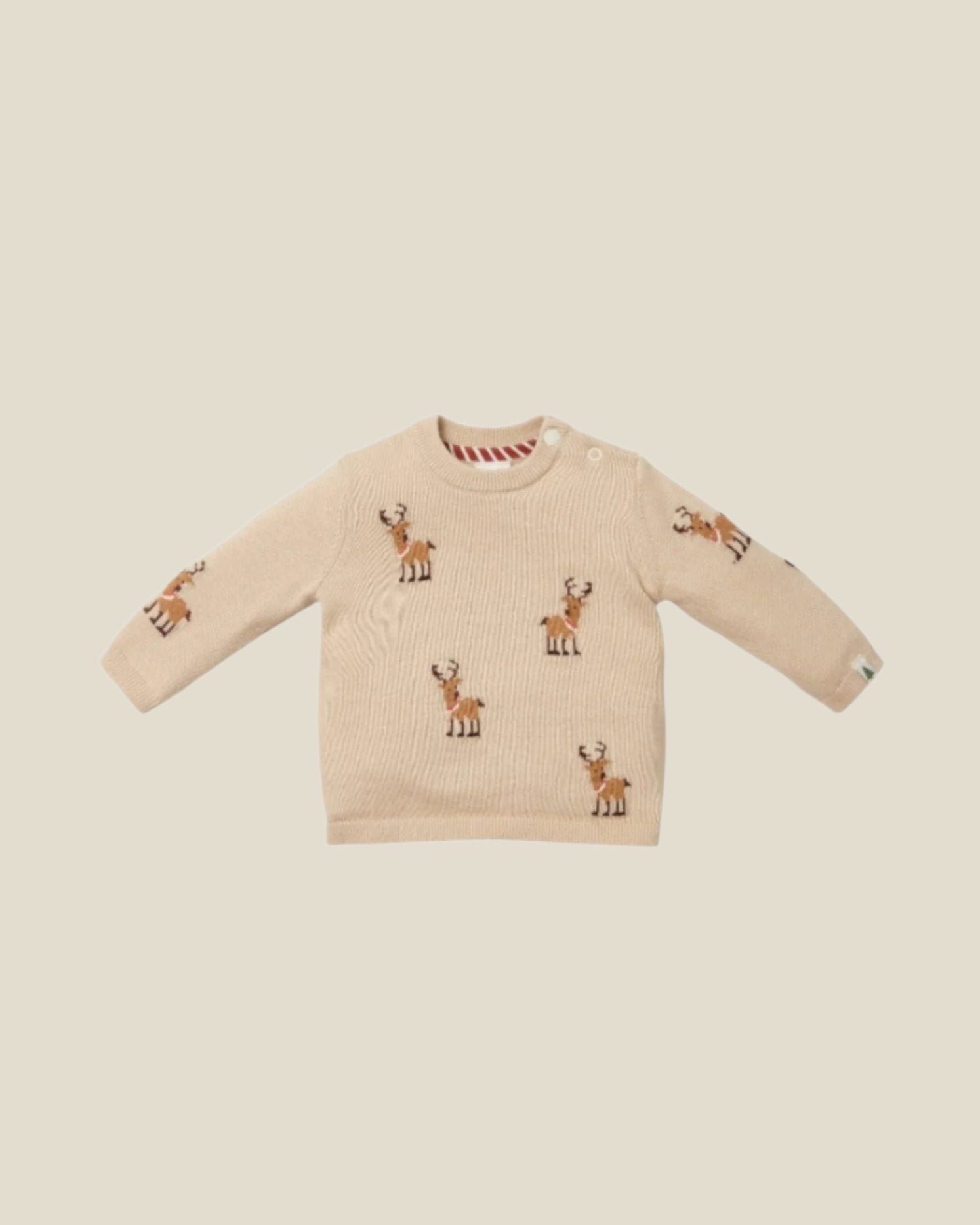 Baby knitted reindeer sweater