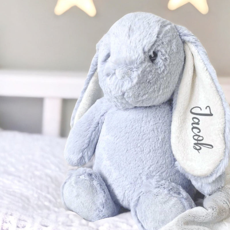Personalised Bunny Soft Toy - Blue