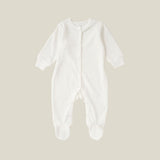 Little sheep ribbed layette set - white