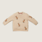 Knitted reindeer sweater