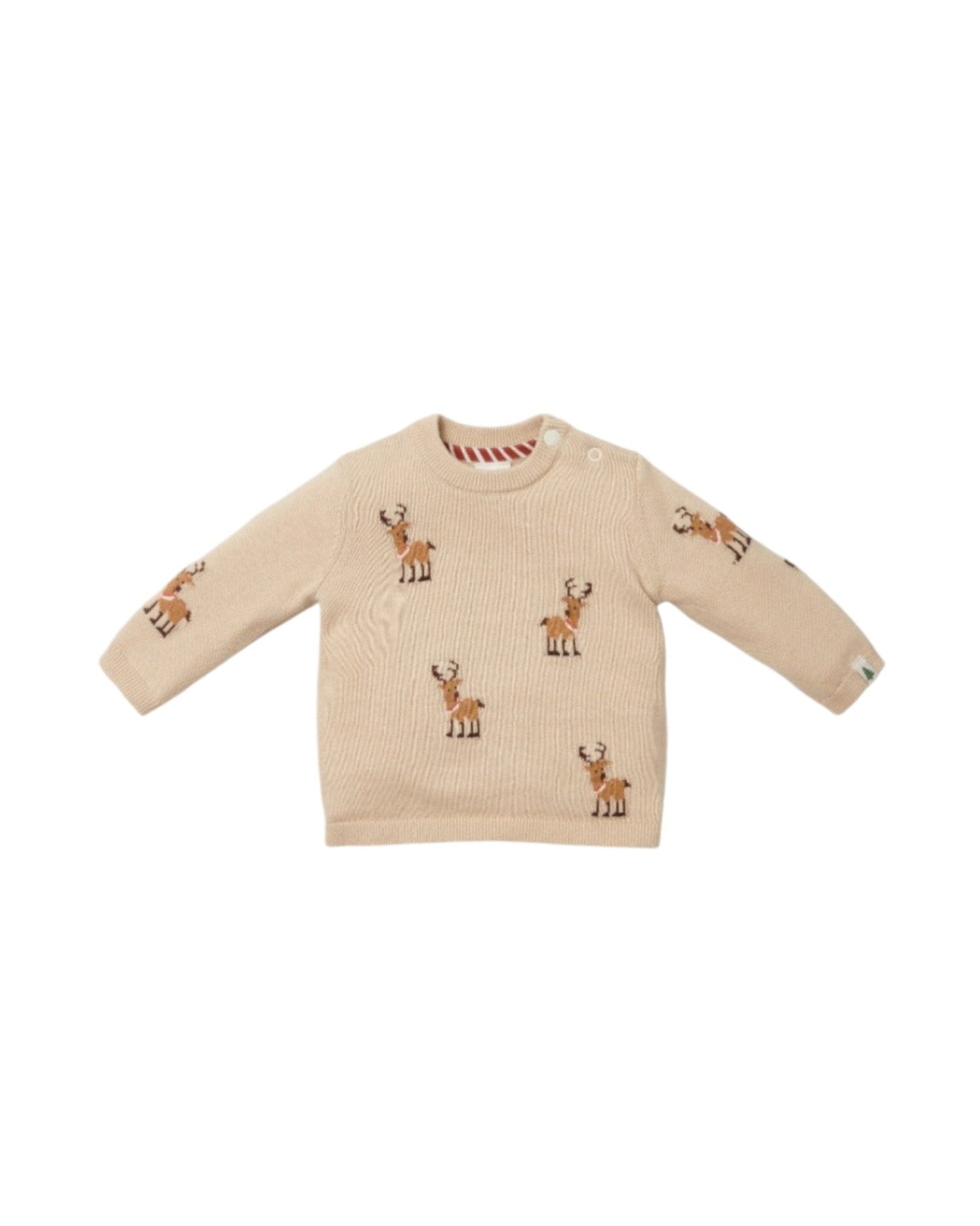 Baby knitted reindeer sweater