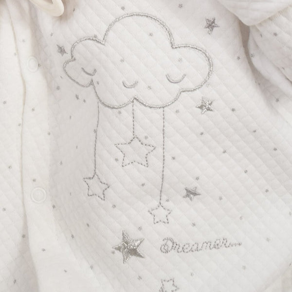 Quilted cloud babygrow