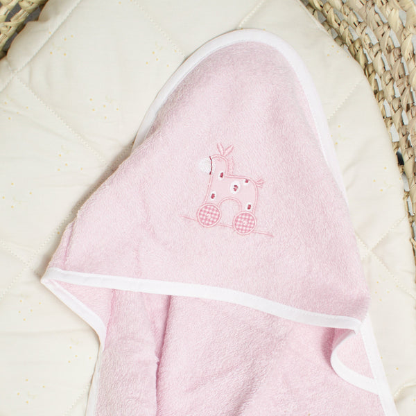 Pink hooded towel - toy