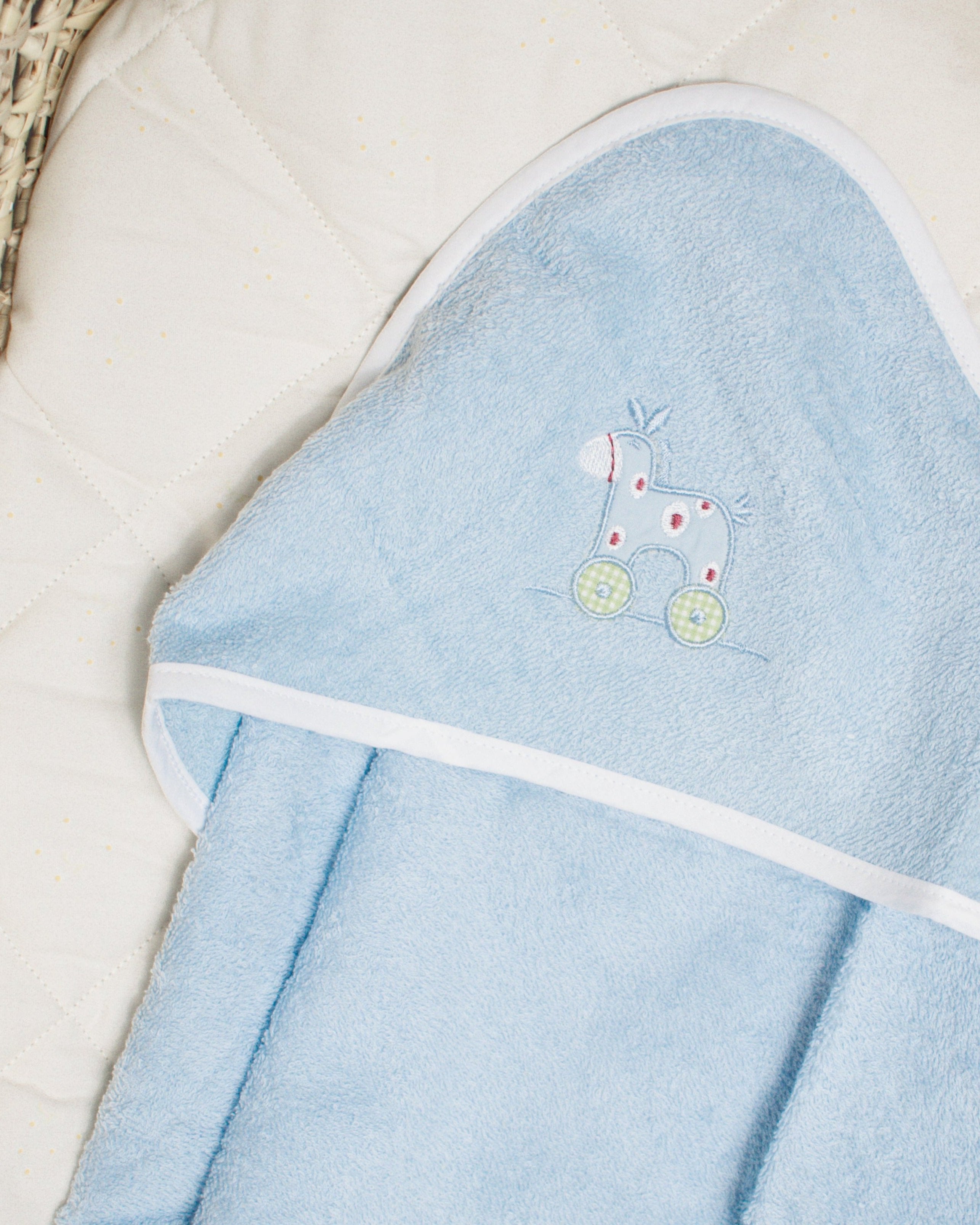 Blue hooded towel - toy