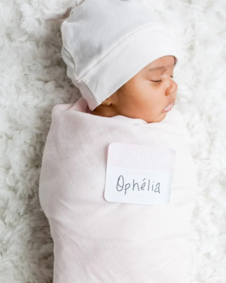 Bamboo Hat & Swaddle - Pink