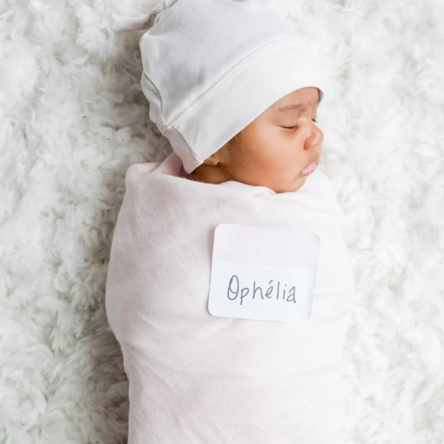 Bamboo Hat & Swaddle - Pink