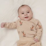 Knitted reindeer sweater