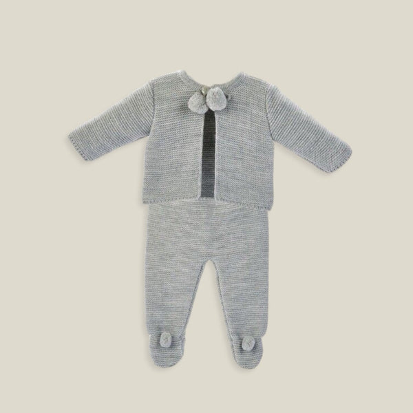 Knitted Pom Set - Grey