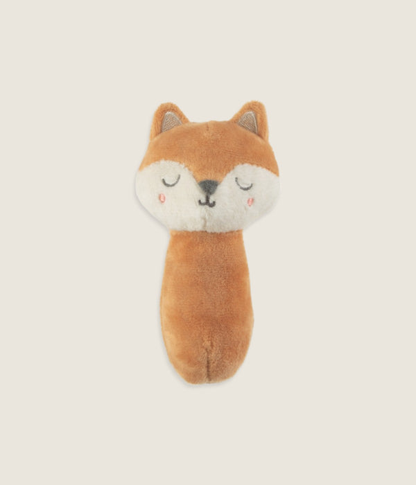 Woodland fox baby rattle