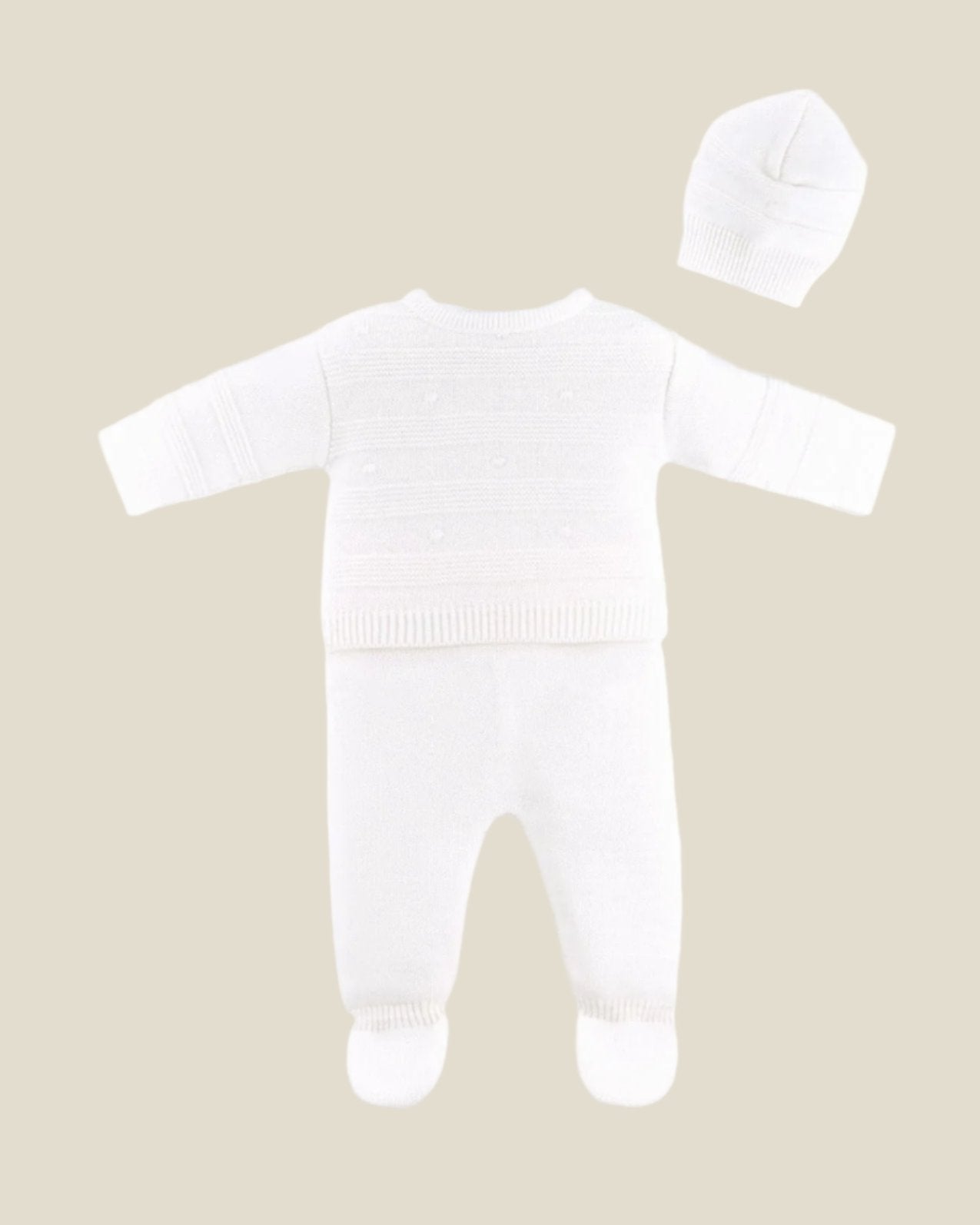 Off White Knitted Dot Set (3-piece)