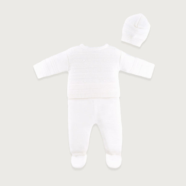 Off White Knitted Dot Set (3-piece)