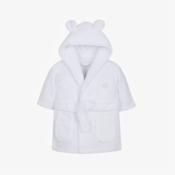 Soft Hooded Robe - White - Berry & Blossoms