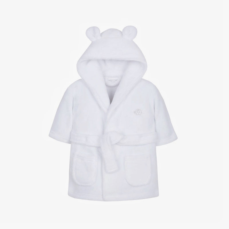 Soft Hooded Robe - White - Berry & Blossoms